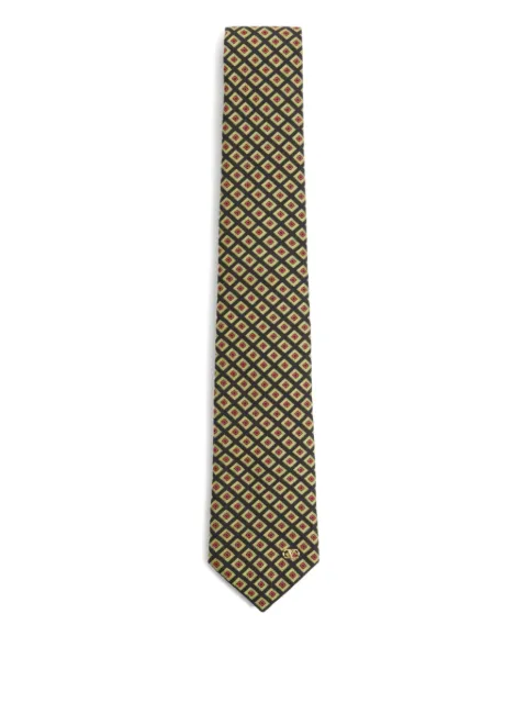 Valentino Garavani chamber pattern jacquard Vlogo-plaque tie