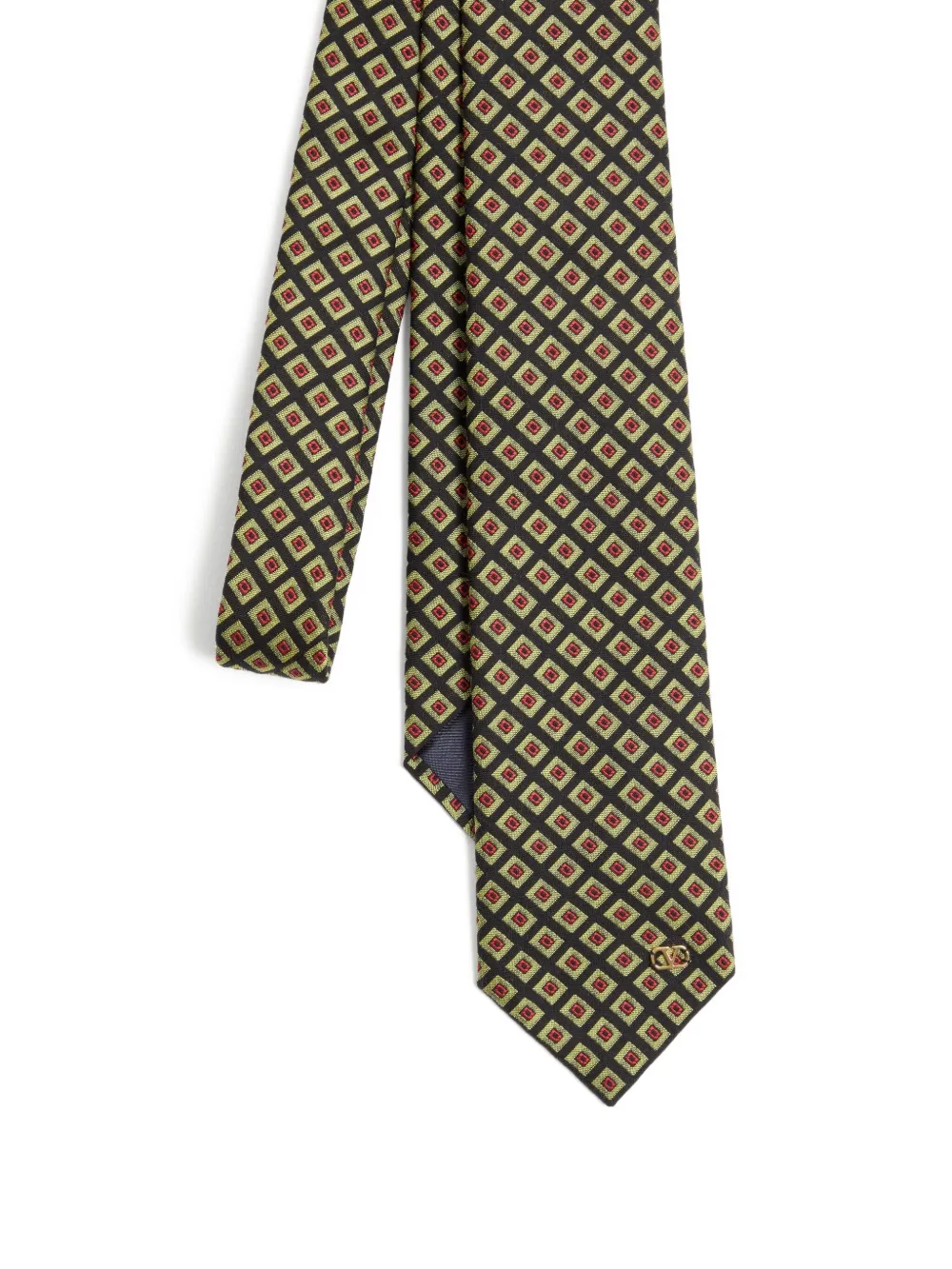 Valentino Garavani Stropdas met patroon en VLogo-plakkaat Zwart