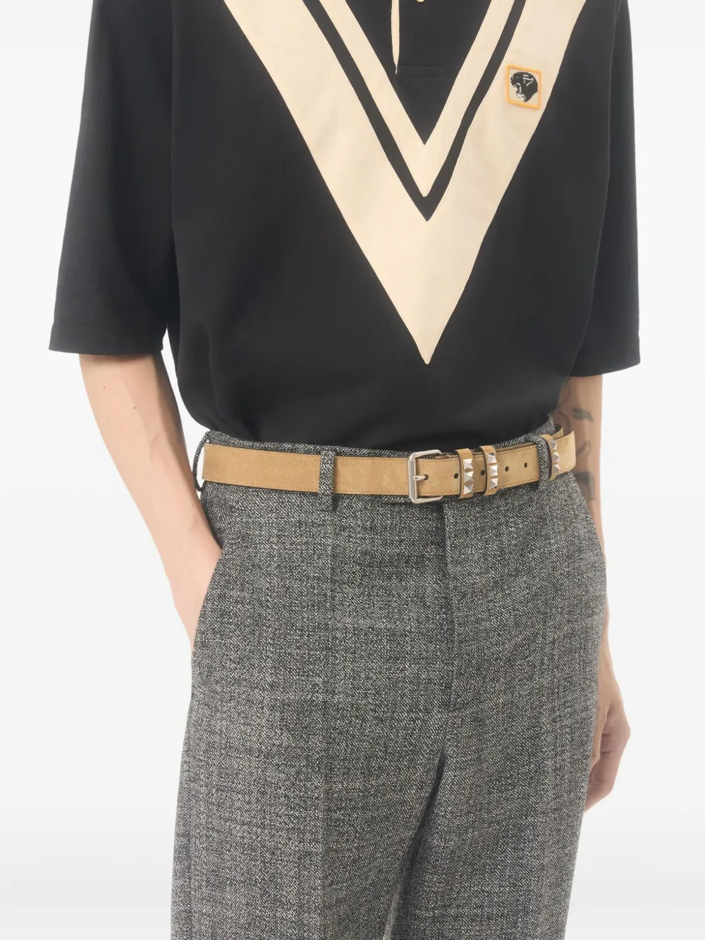Valentino Garavani Flaneuse suède riem Beige