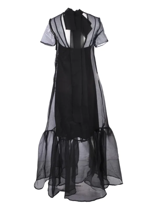 chinese dress ladies Staud Albee Dress Black with Flower Detail  Quattro Tizi
