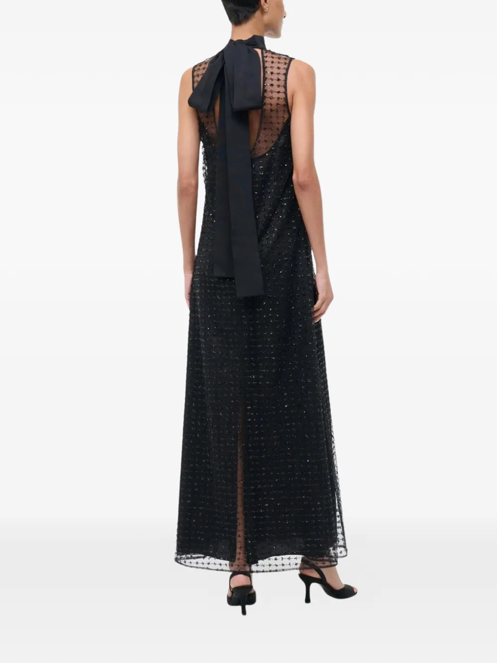 Staud Albee Turtleneck Maxi Dress In Black