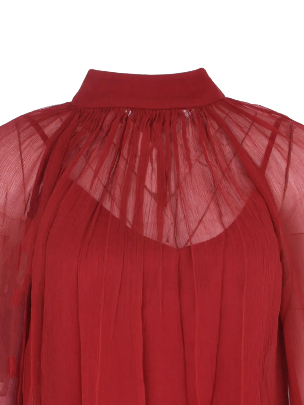 Staud Roux Ruffled Top In Red
