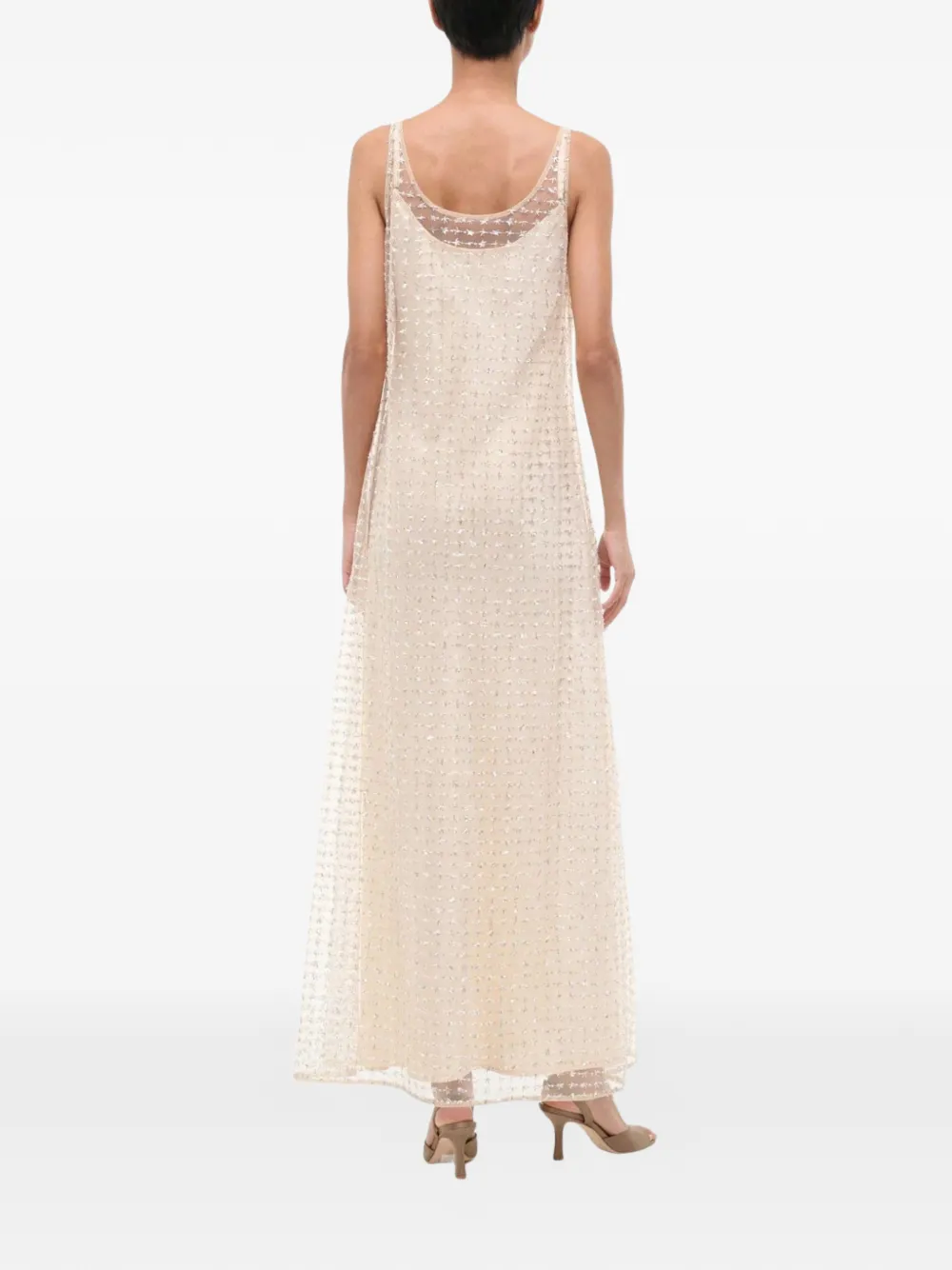 Staud Delfina Organic Cotton-blend Guipure Lace Maxi Dress In Neutral