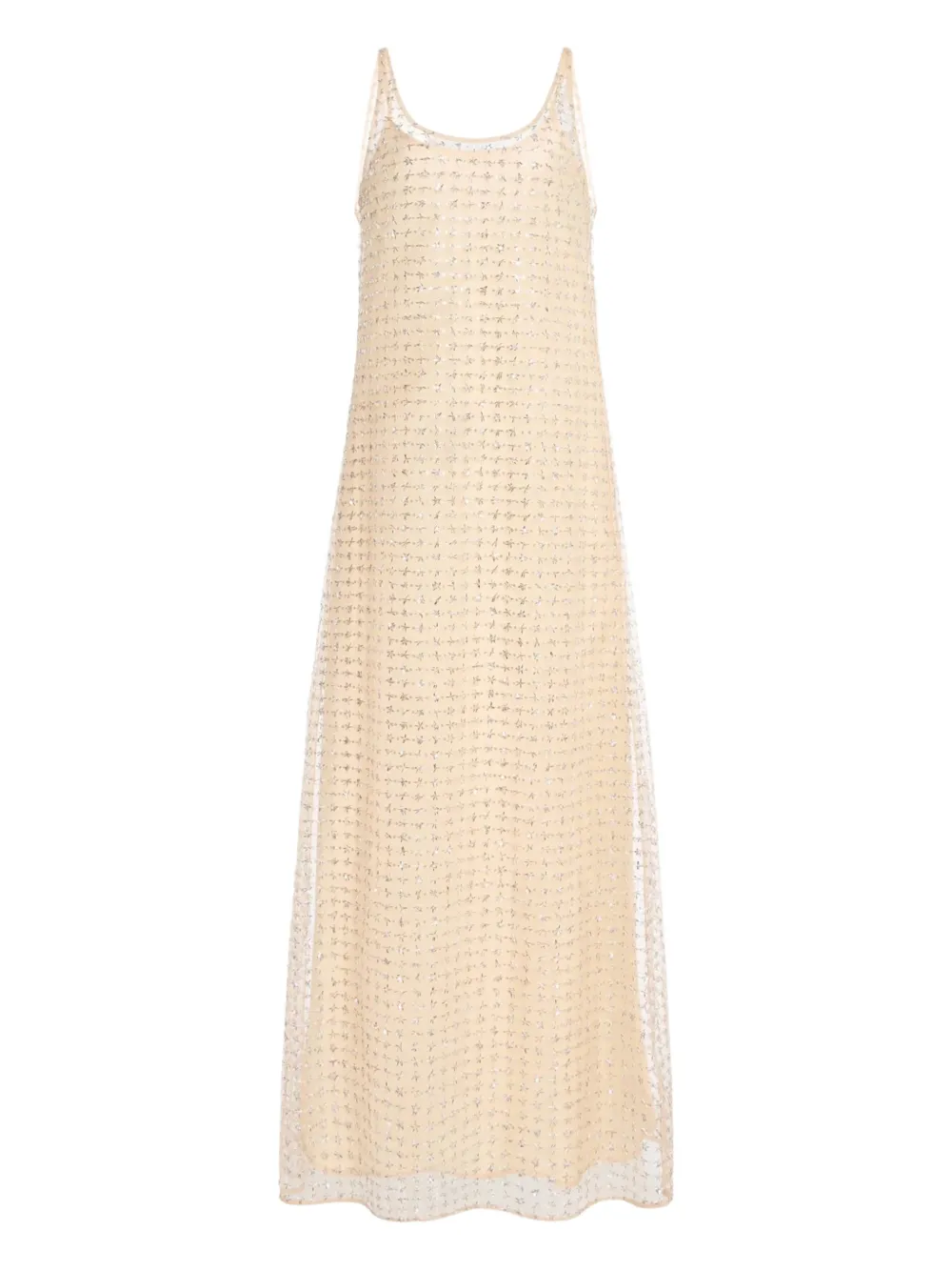 Staud Delfina Organic Cotton-blend Guipure Lace Maxi Dress In Neutral