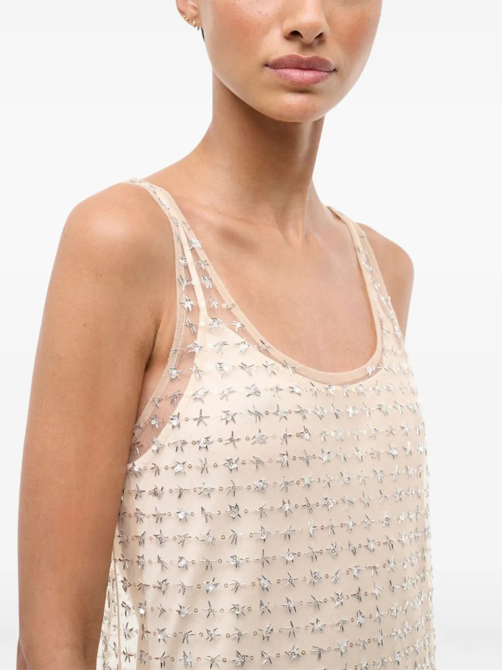 Staud Delfina Organic Cotton-blend Guipure Lace Maxi Dress In Neutral