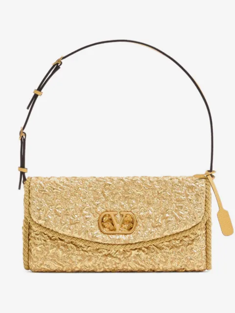 Valentino Garavani Kleine DeVain Schultertasche aus Jacquard