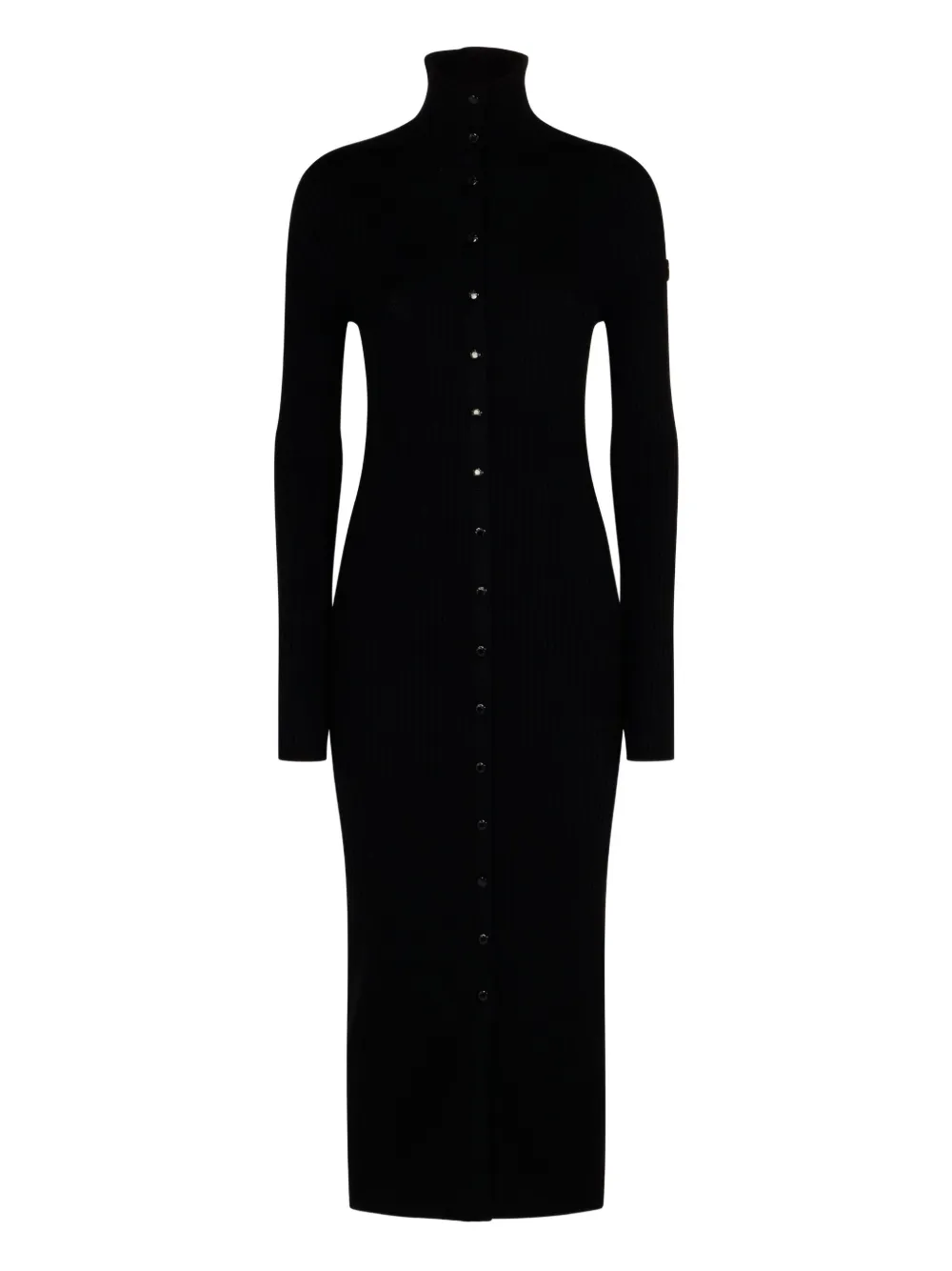 Moncler X Ee72 By Edward Enninful Wool Turtleneck Dress In Black