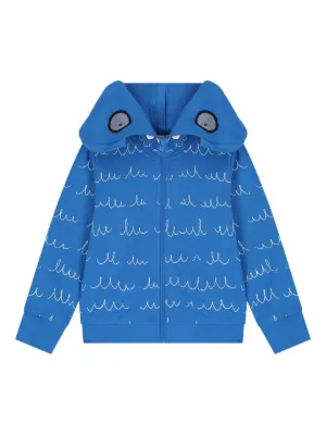 Gucci Kids Interlocking G-pattern Wool Cardigan | Blue | FARFETCH