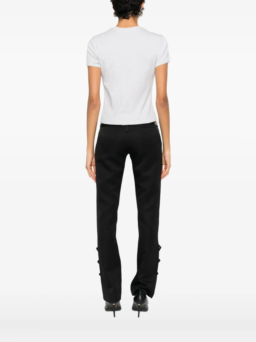 Coperni Mélange-effect T-shirt In Gray