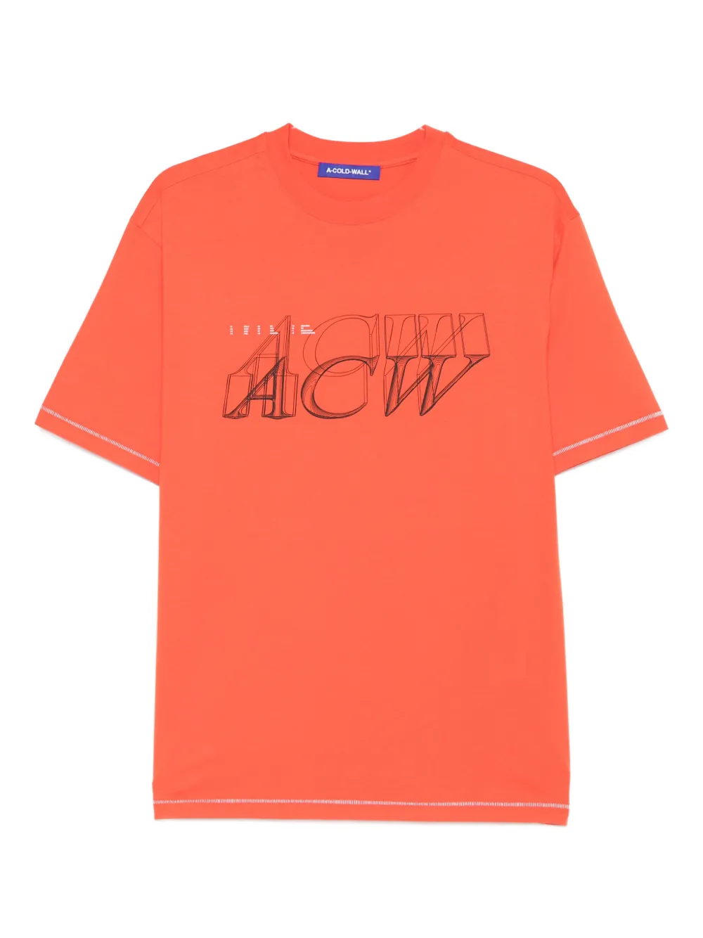 A-COLD-WALL* Serif T-Shirt | Orange | Image 1