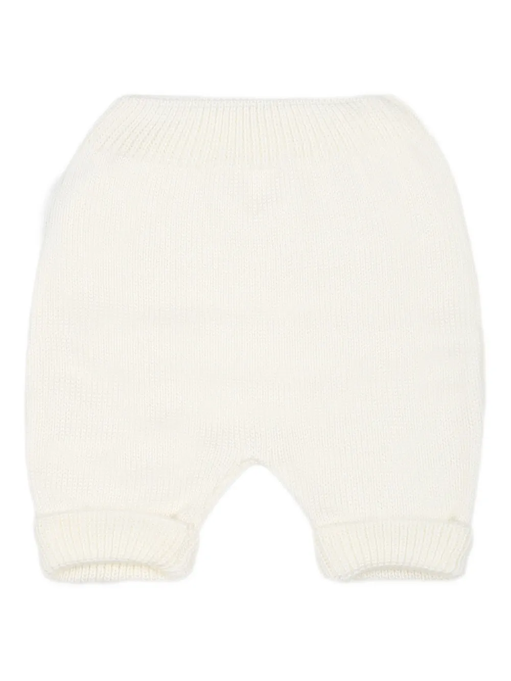 Little Bear Latte Knitted Trousers In White