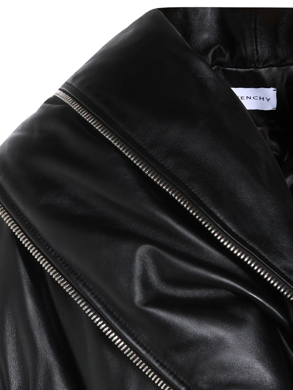 Givenchy Leather Bomber Jacket In Black