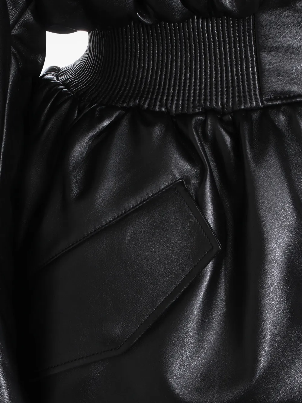 Givenchy Leather Bomber Jacket In Black