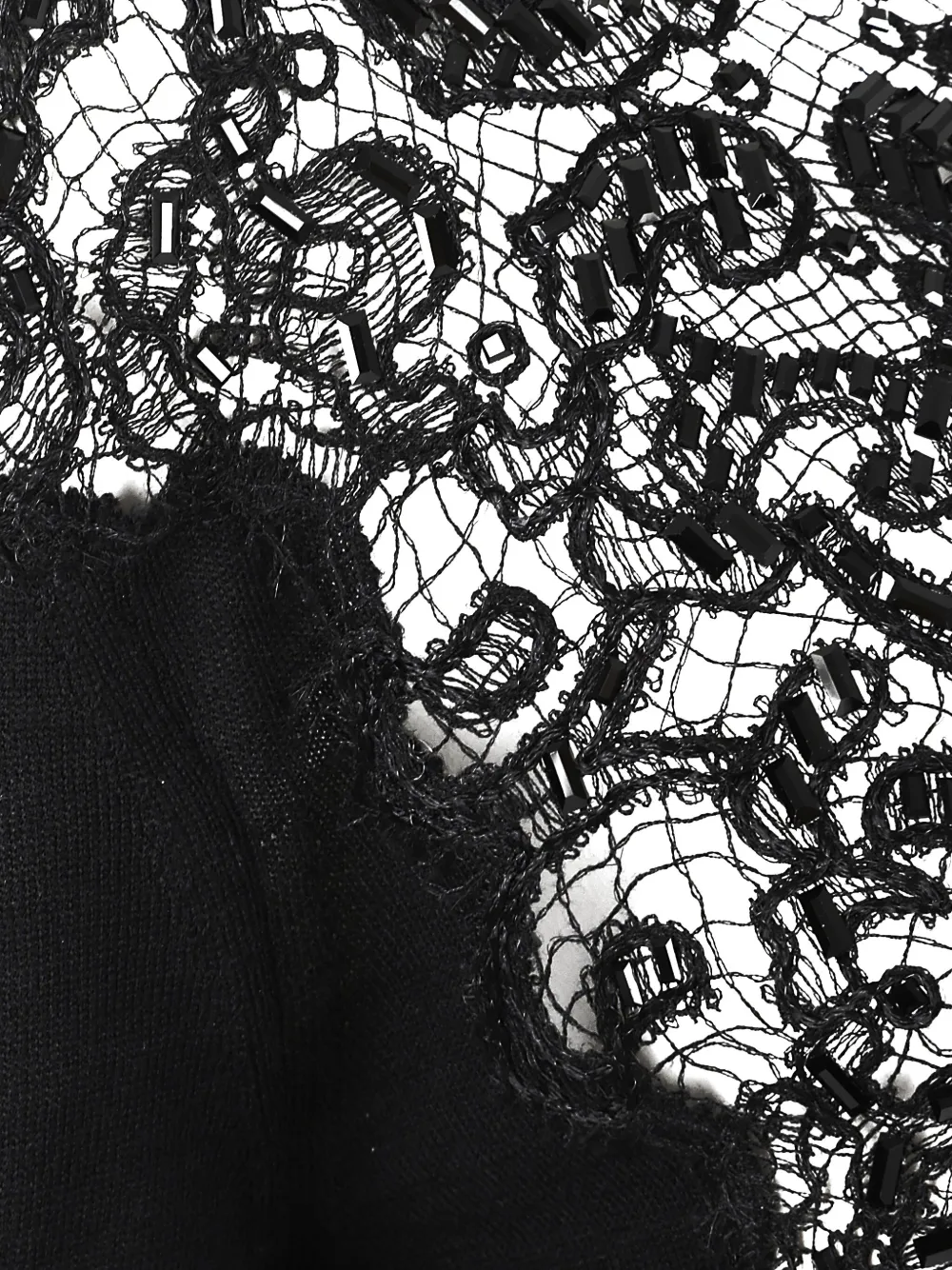 Ermanno Scervino Long Sleeve Sweater In Black