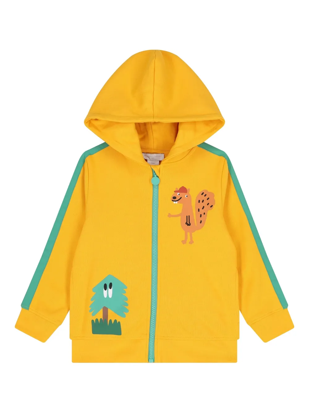 Stella McCartney Kids Hoodie met rits Geel