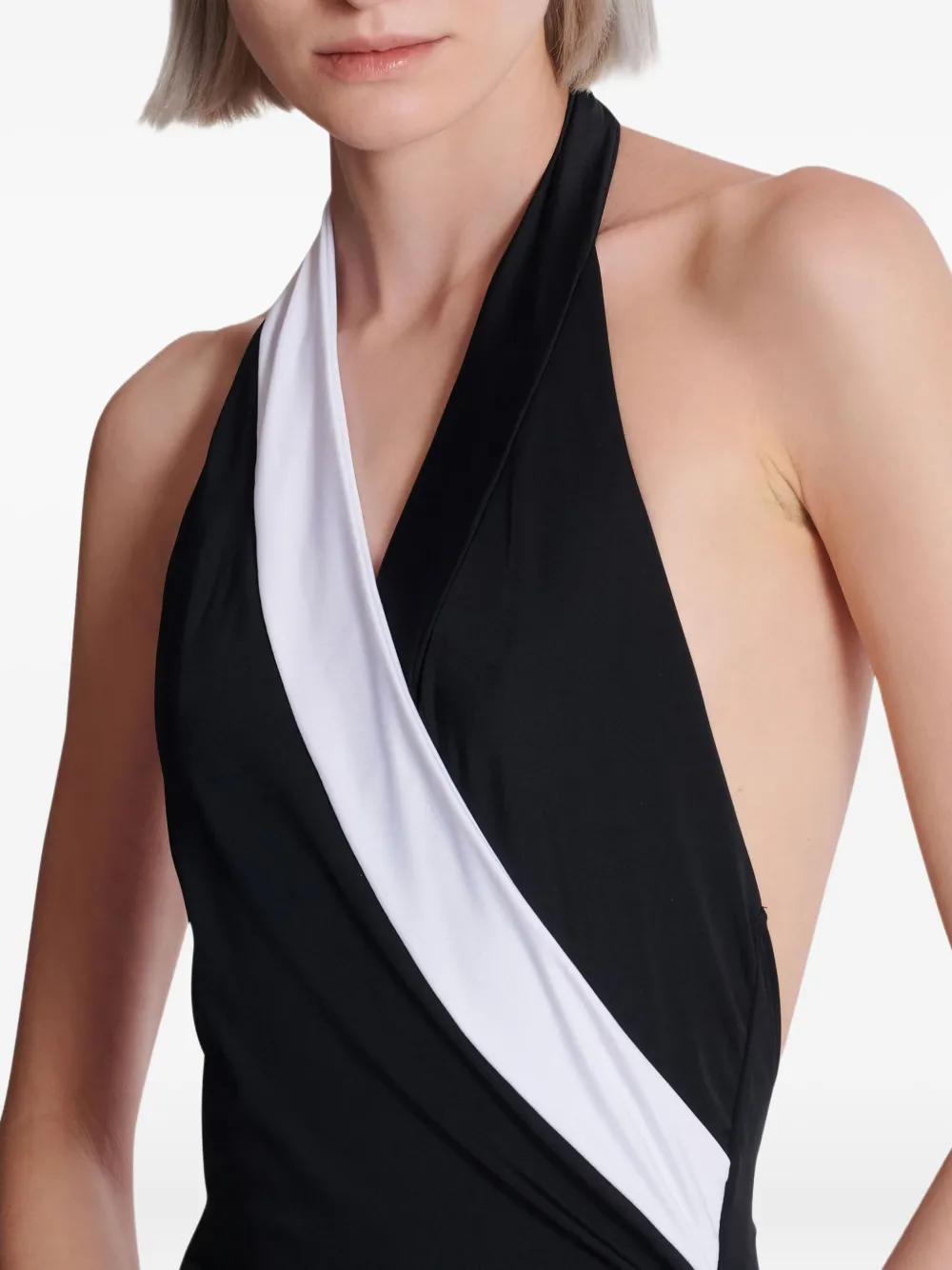 Balmain Tweekleurig badpak Zwart