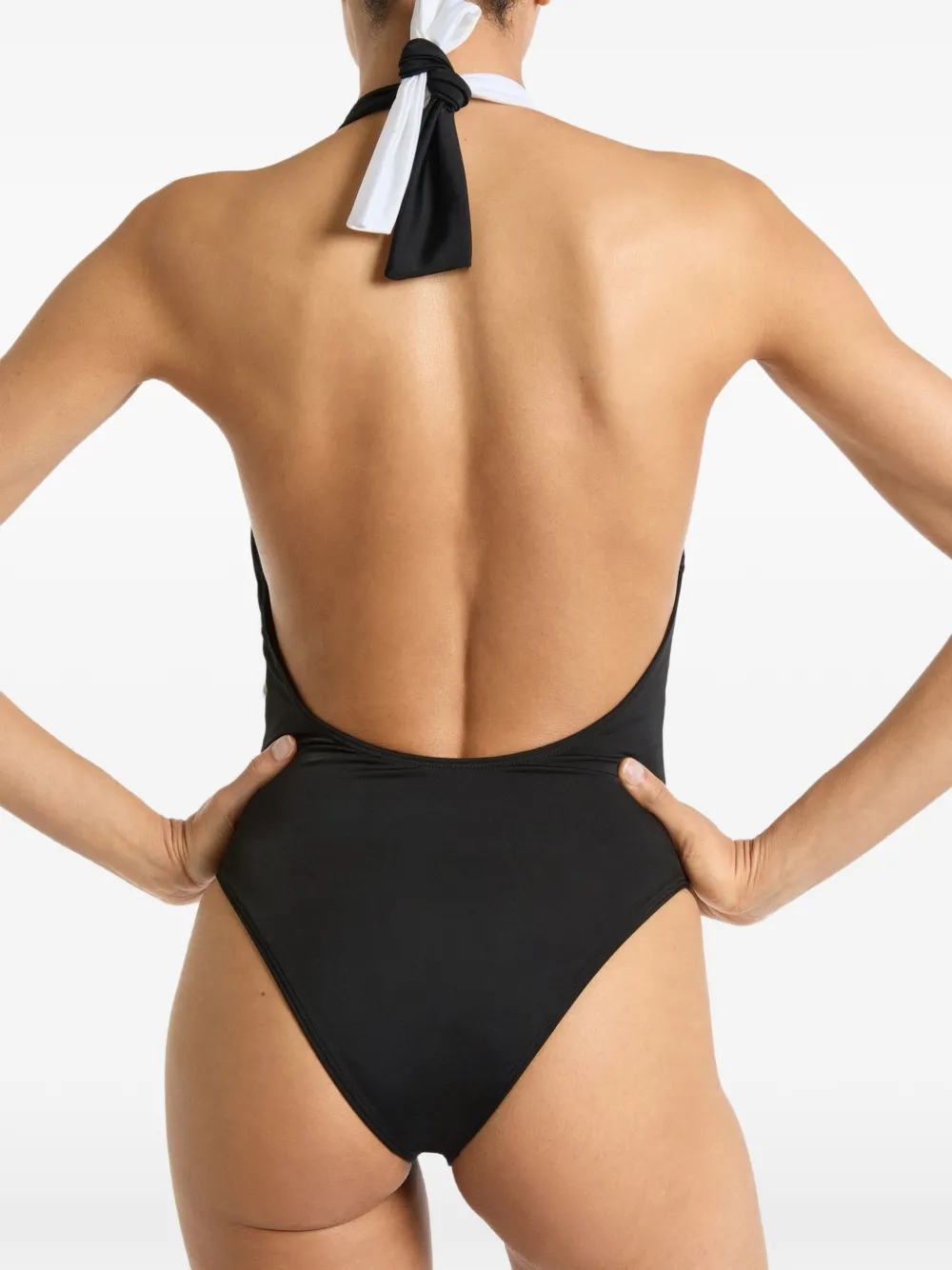 Balmain Tweekleurig badpak Zwart