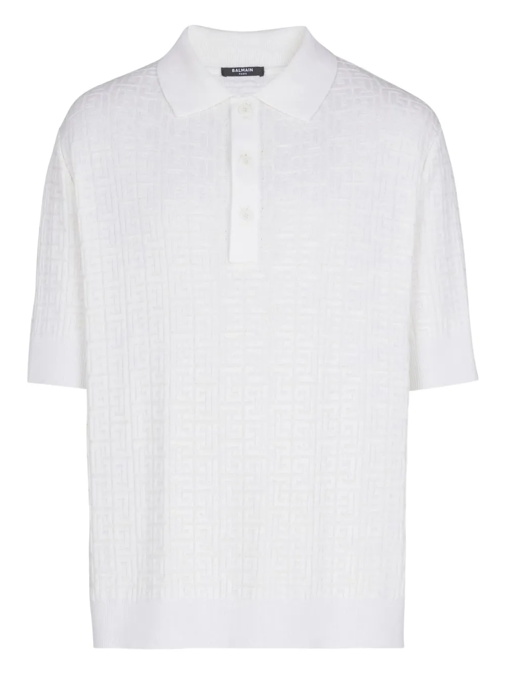 Balmain Polo con monogramma PB - Bianco