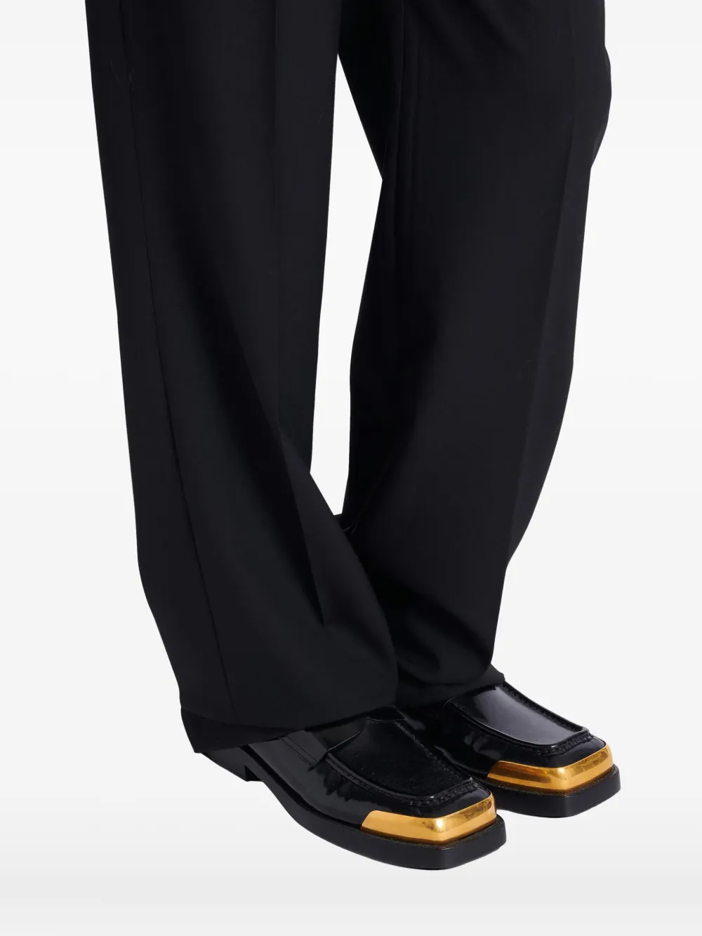 Balmain Loafers met vierkante neus Zwart