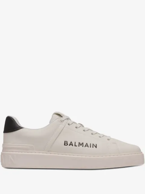 Balmain B-court trainers in calfskin