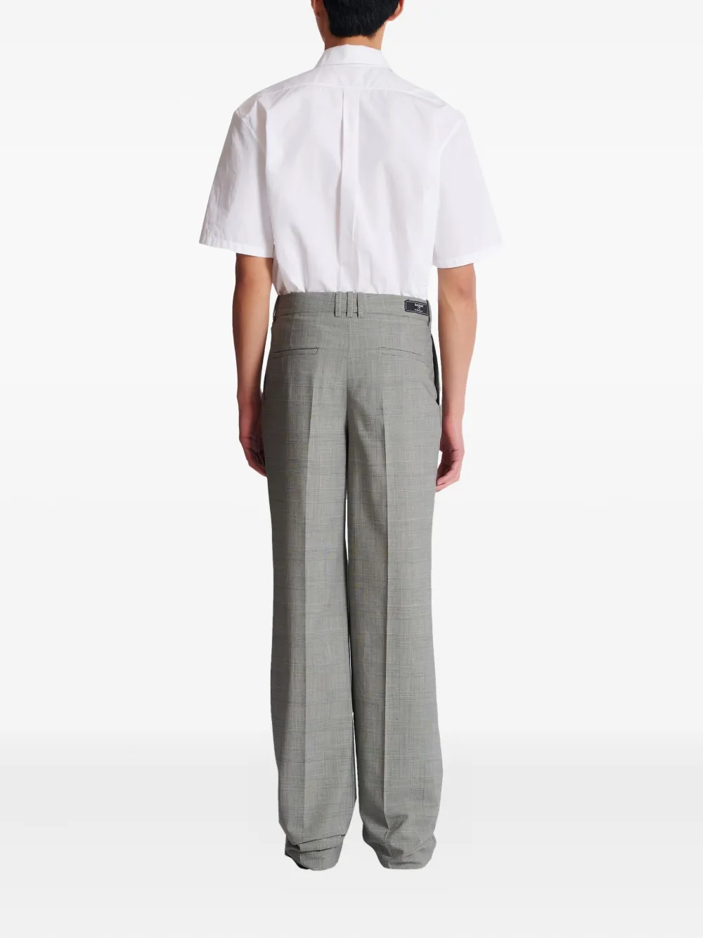 Balmain Prince-of-Wales wollen broek Grijs
