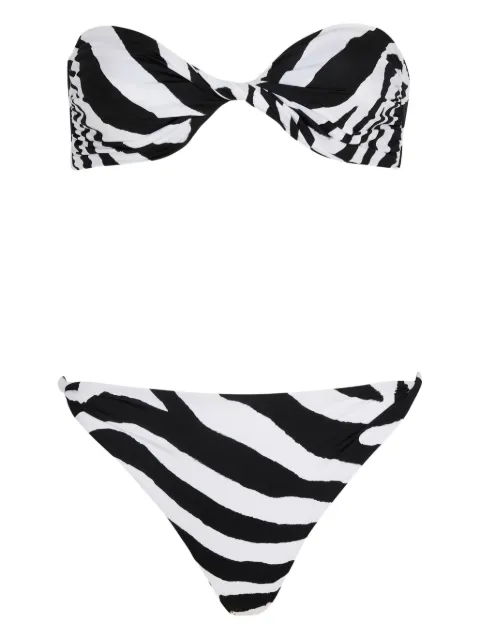 Balmain zebra-pattern bikini