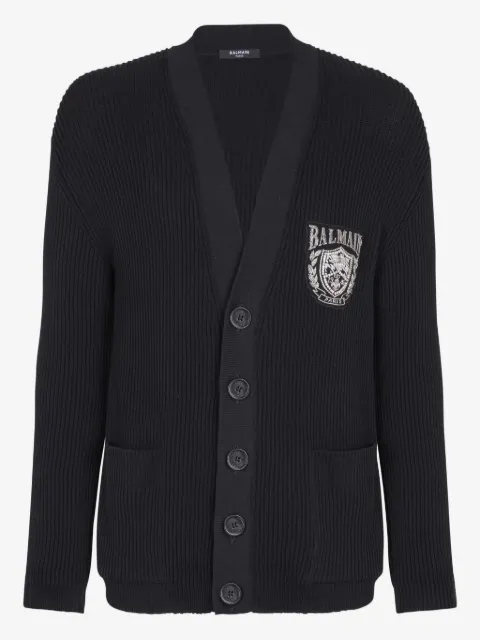 Balmain V-neck embroidered cardigan