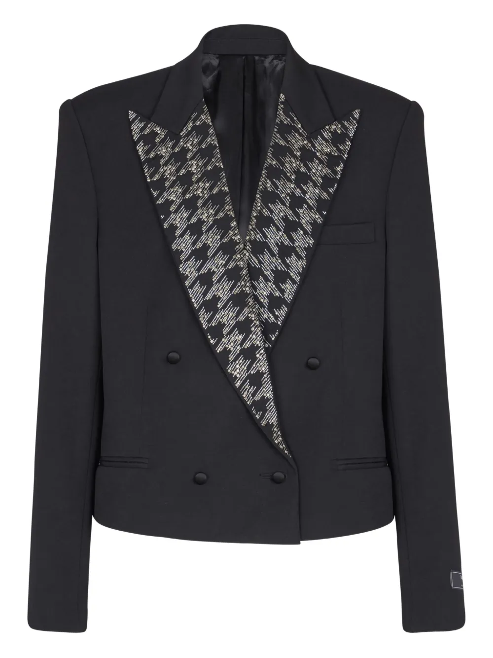 Balmain crystal-embellishment double-breasted blazer | Black | Image 1