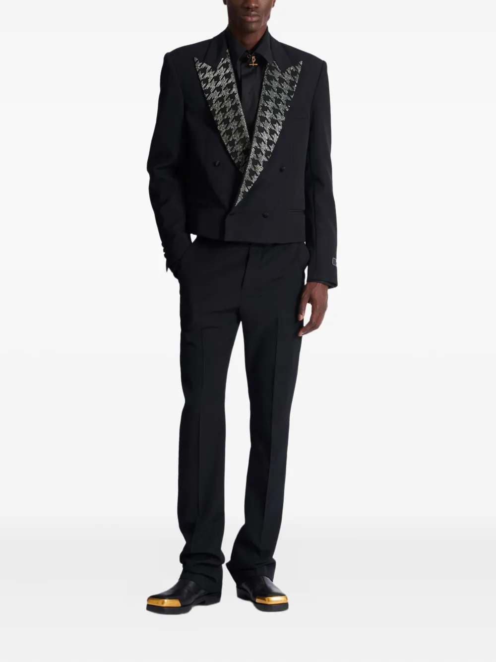Balmain crystal-embellishment double-breasted blazer | Suit & Dinner Jackets | Image 2