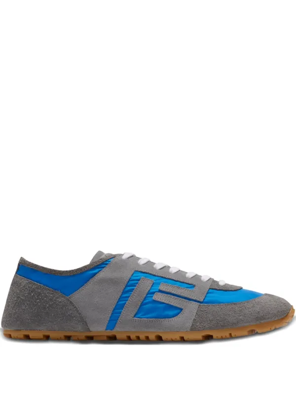 Balmain Racer 45 Trainers in Suede and Nylon in Blue