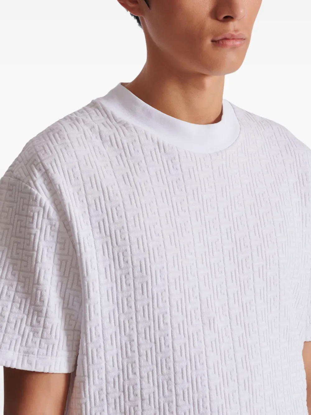 Balmain T-shirt met PB-monogram Wit