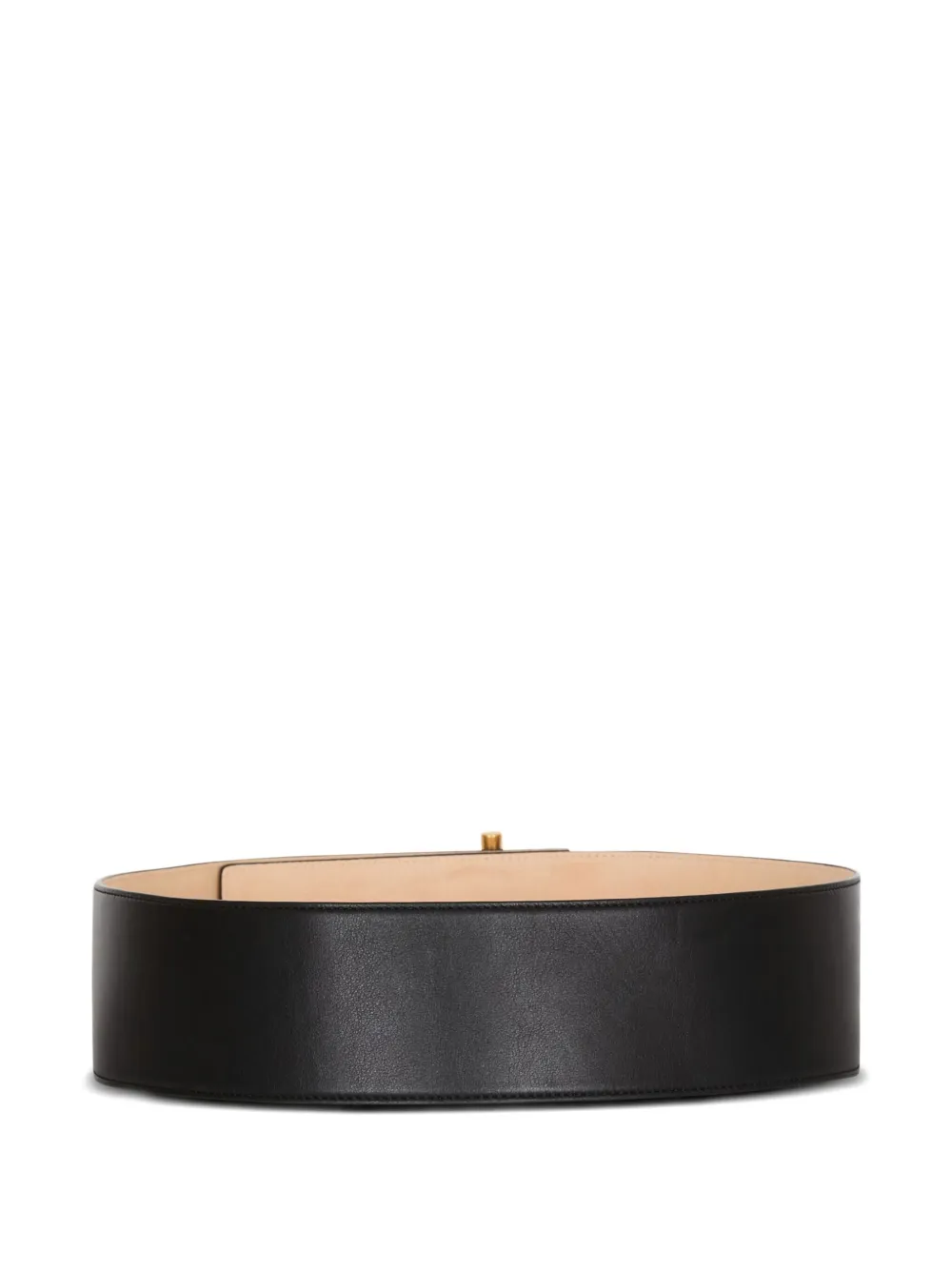 Balmain T-bar Leather Belt In Black