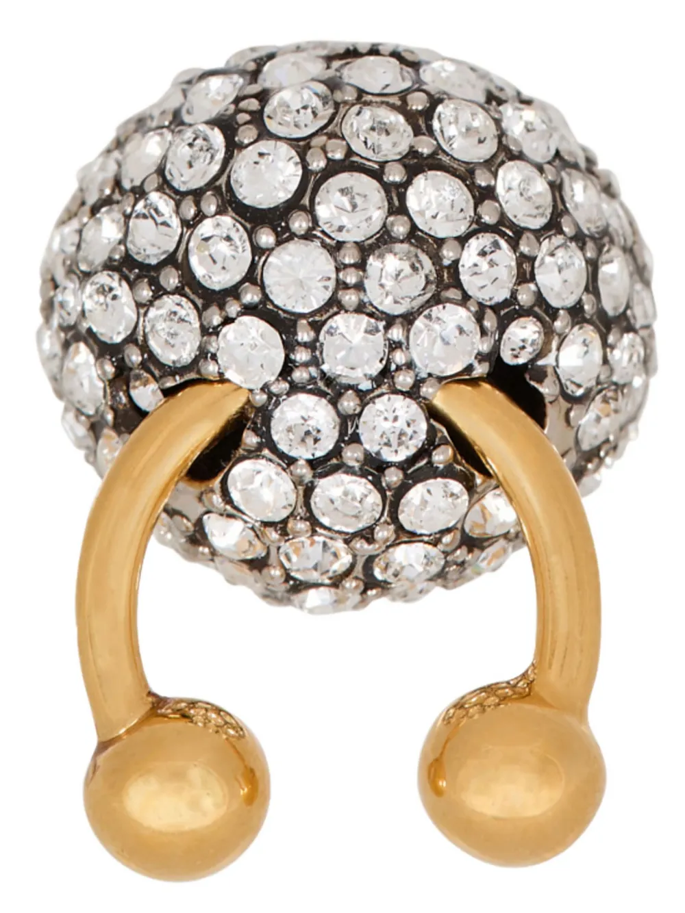 Balmain Anello con strass - Argento