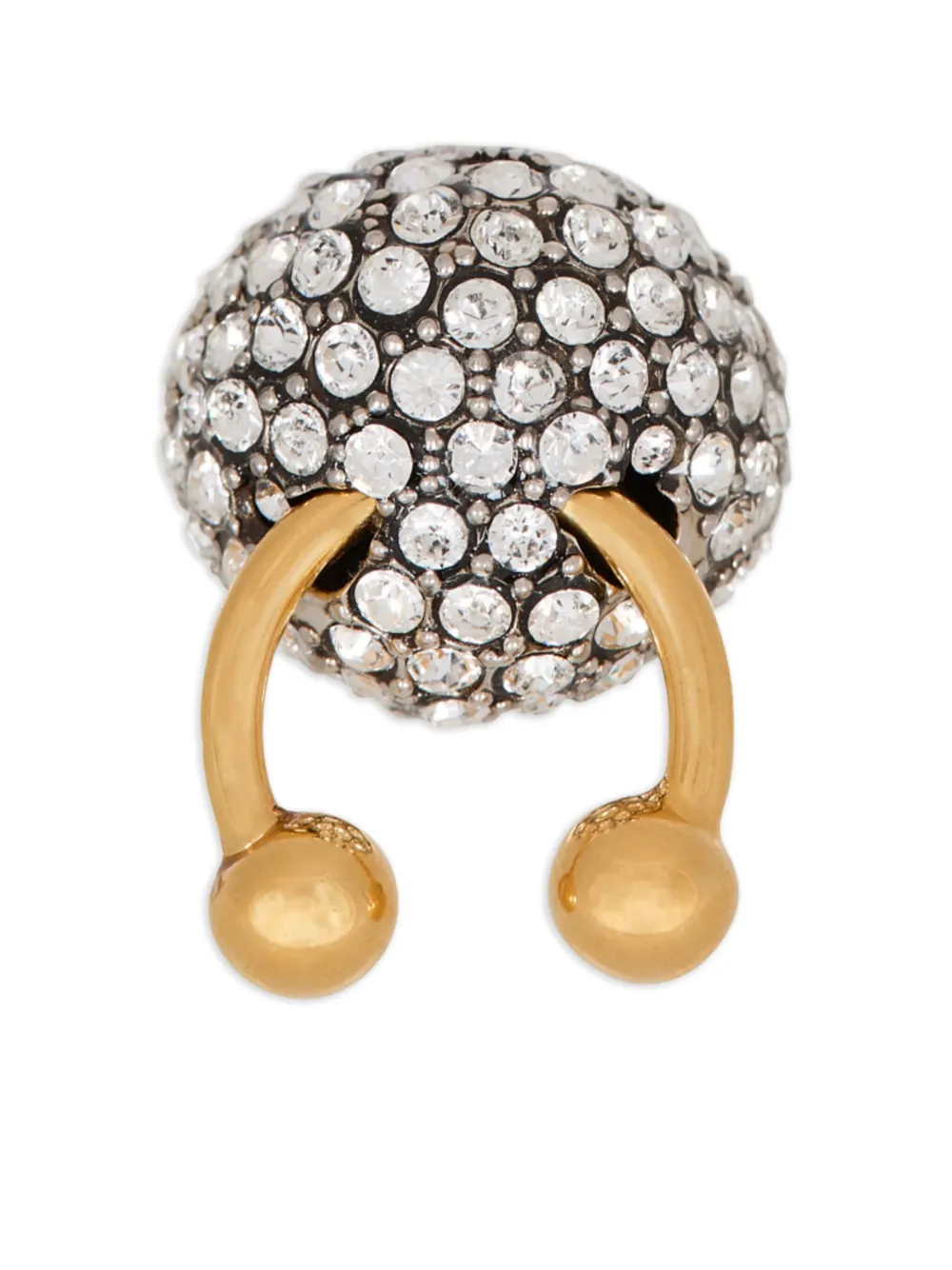 Balmain Anello con strass - Argento