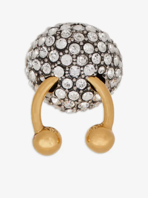Balmain rhinestone-embellished ring