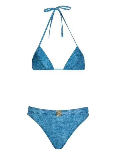 Balmain logo-plaque bikini