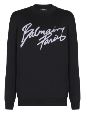 Balmain logo-print Sweatshirt | Black | FARFETCH