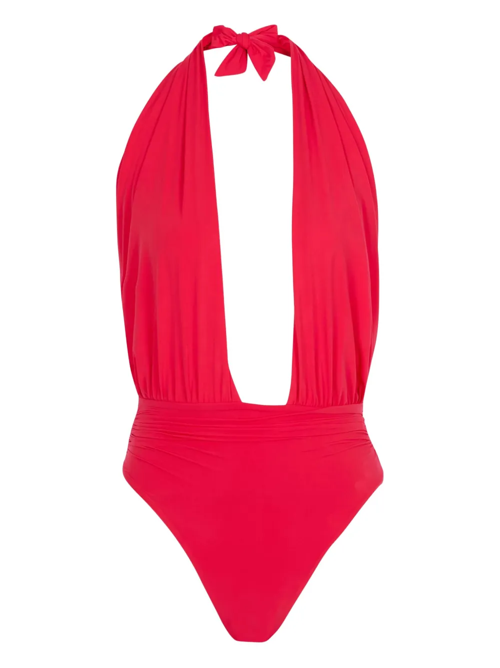 Balmain Costume da bagno con scollo all'americana - Rosso