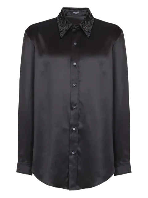 Balmain Hemd mit Kristallen