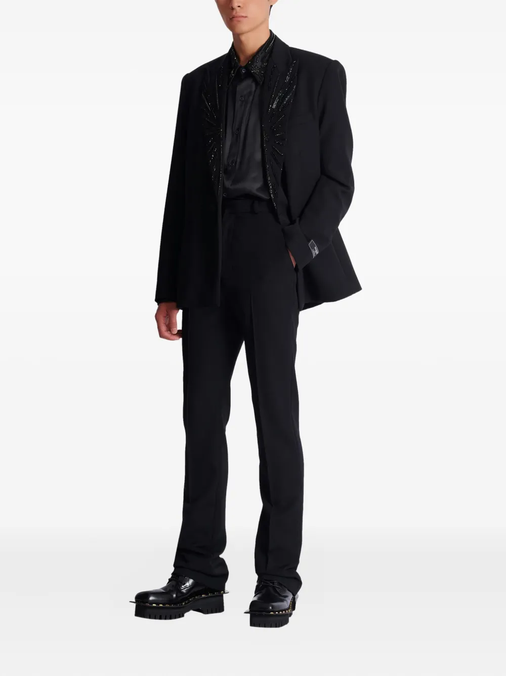  Balmain Crystal-embellished Shirt - Black 