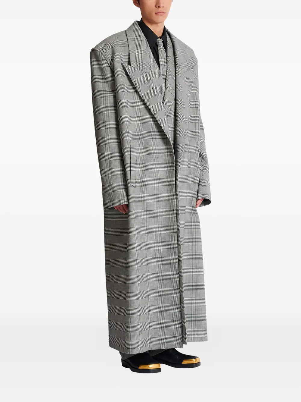 Balmain Prince-of-Wales jas met knopen Zwart