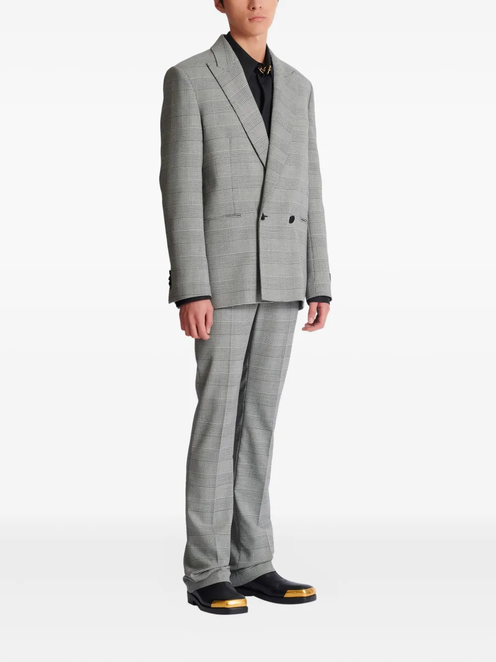 Balmain Blazer met dubbele rij knopen Grijs