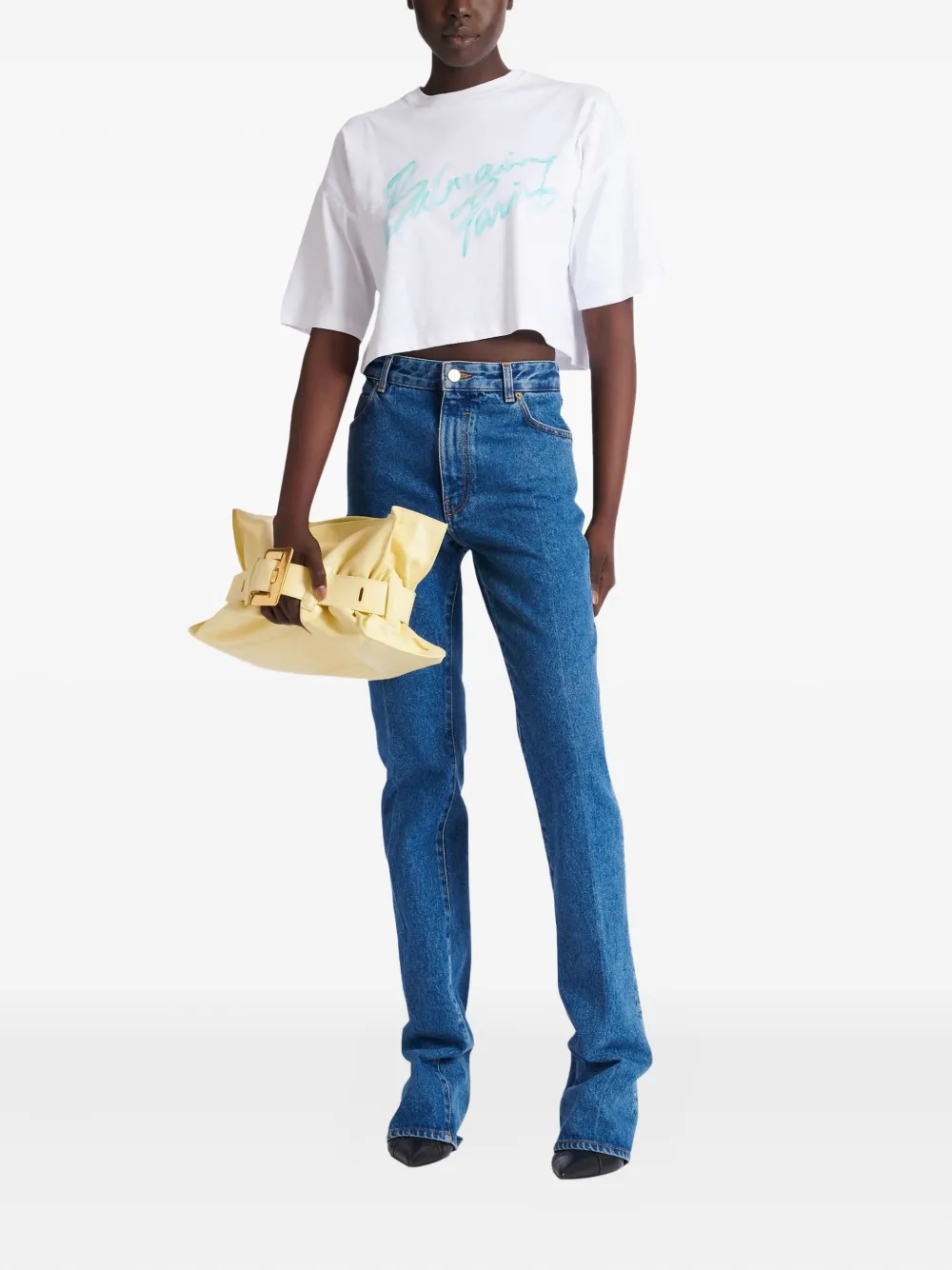 Balmain Flared-leg Jeans In Blue