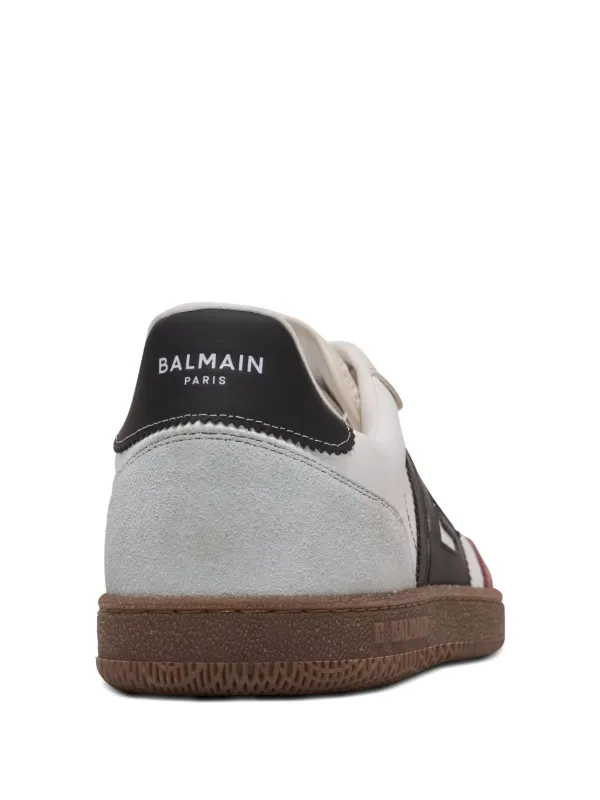 Balmain Tênis De Camurça Com Logo | Branco | FARFETCH BR