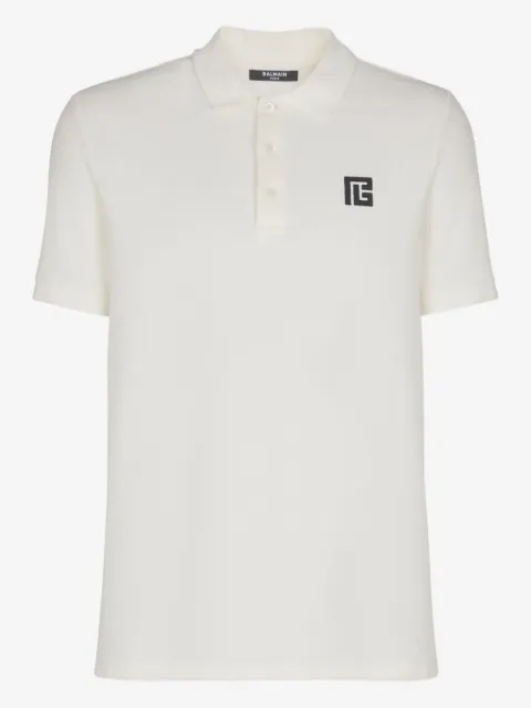 Balmain Polo logo-embroidered cotton polo shirt