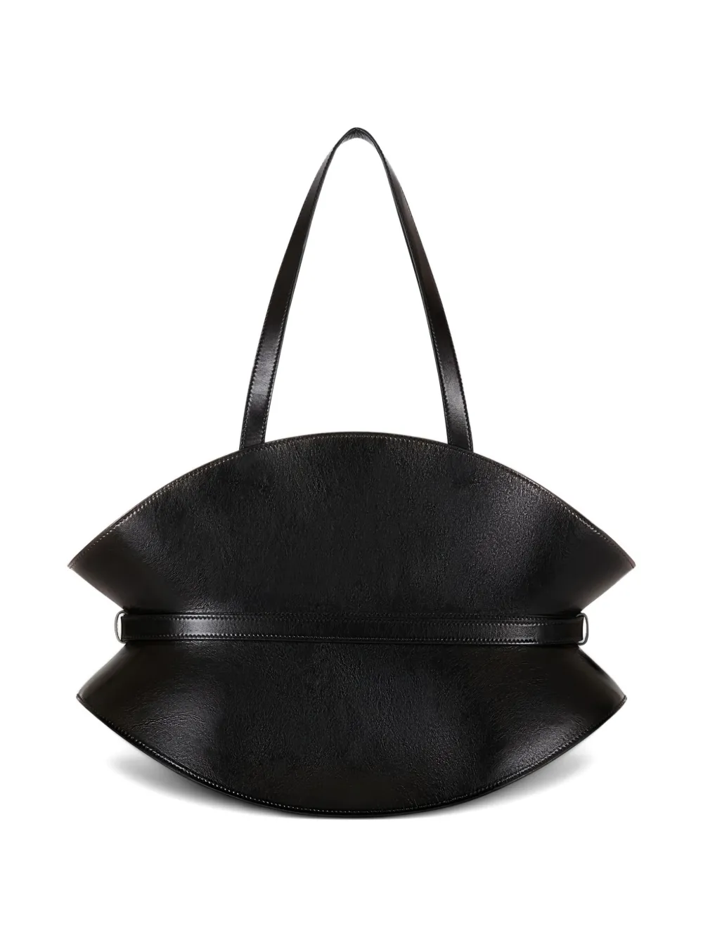 Balmain Shuffle Medium Belt Shoulder Bag In Calfskin In Black