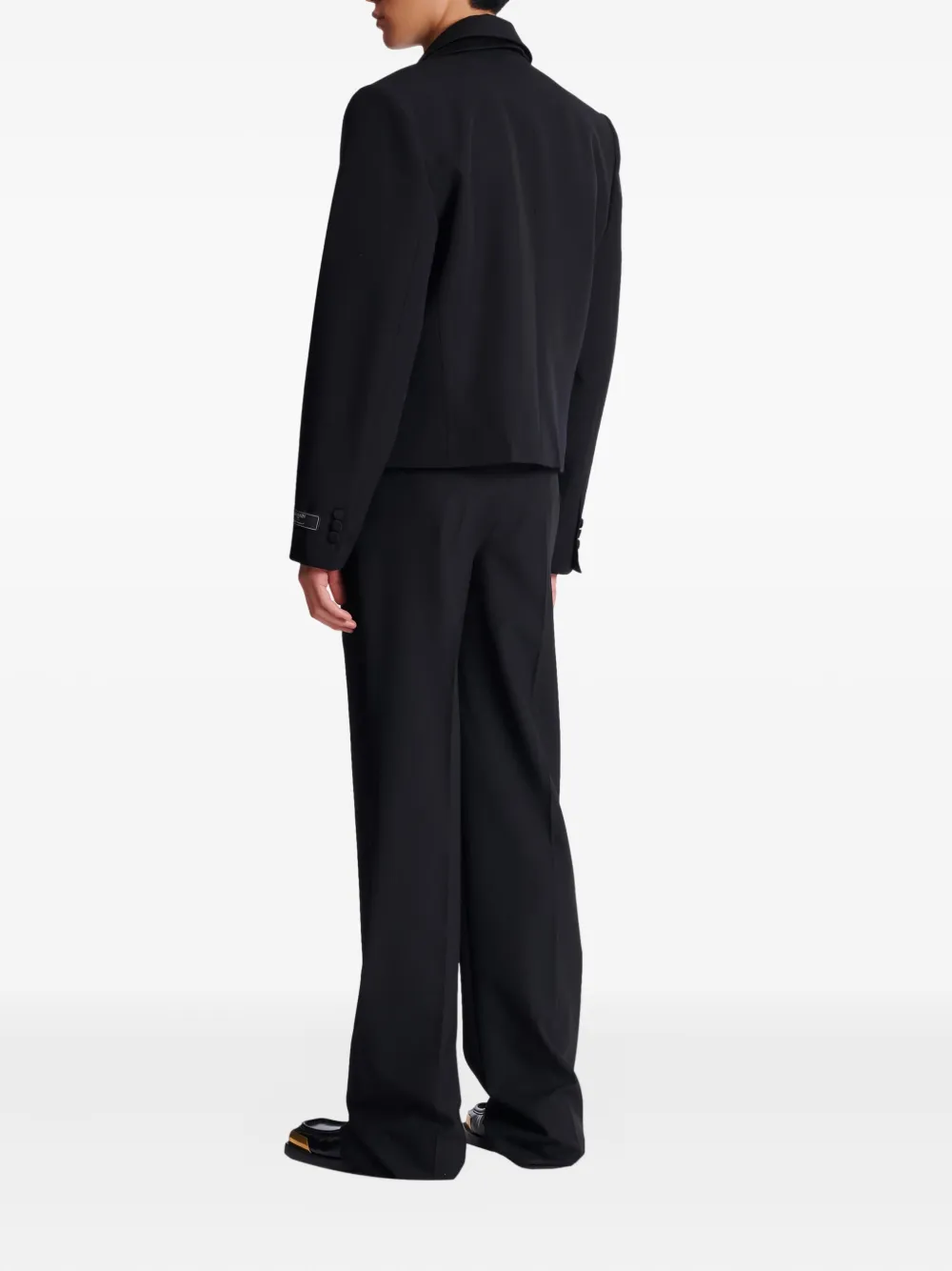 Balmain Grain De Poudre Wool Blazer In Black