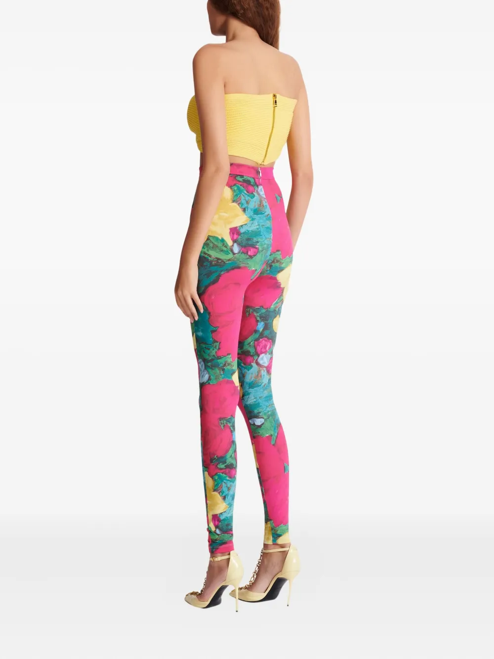 Balmain Top met ritssluiting Geel