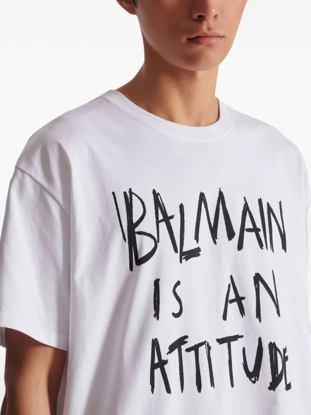 Balmain T-shirt met print Wit