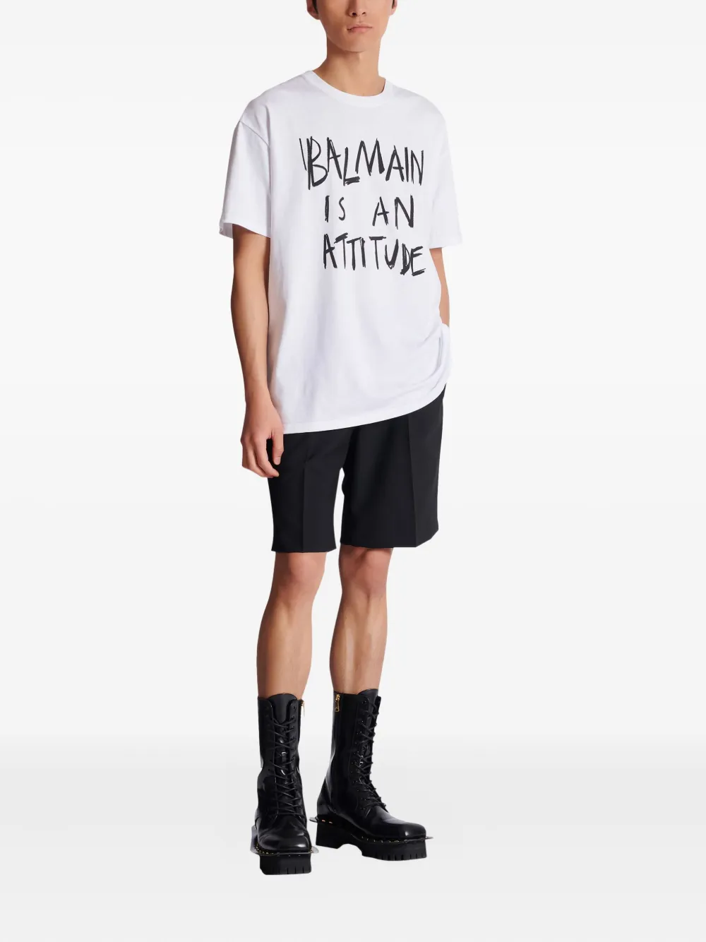 Balmain T-shirt met print Wit